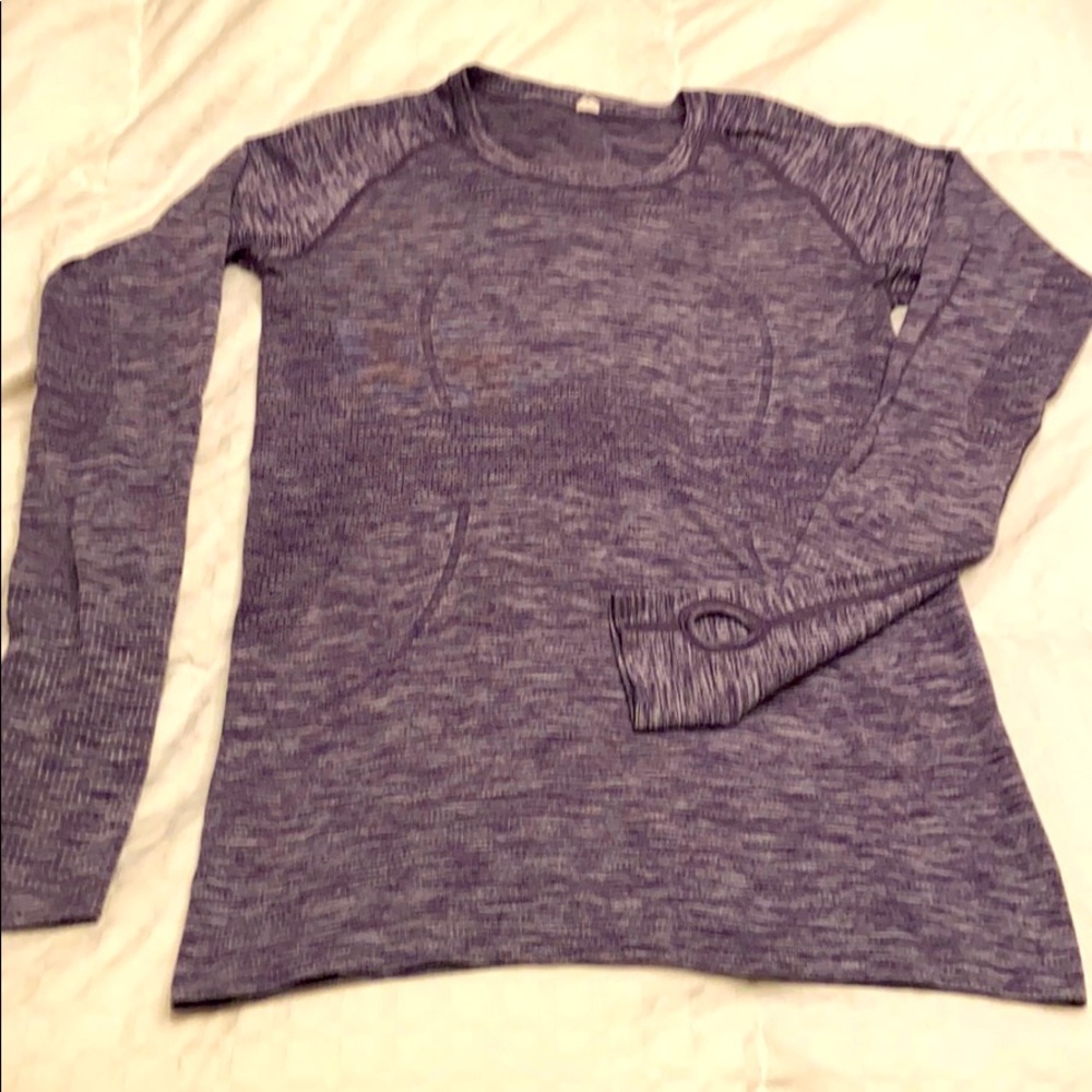 Lululemon Run Swiftly L/S Size 8 Purple heather